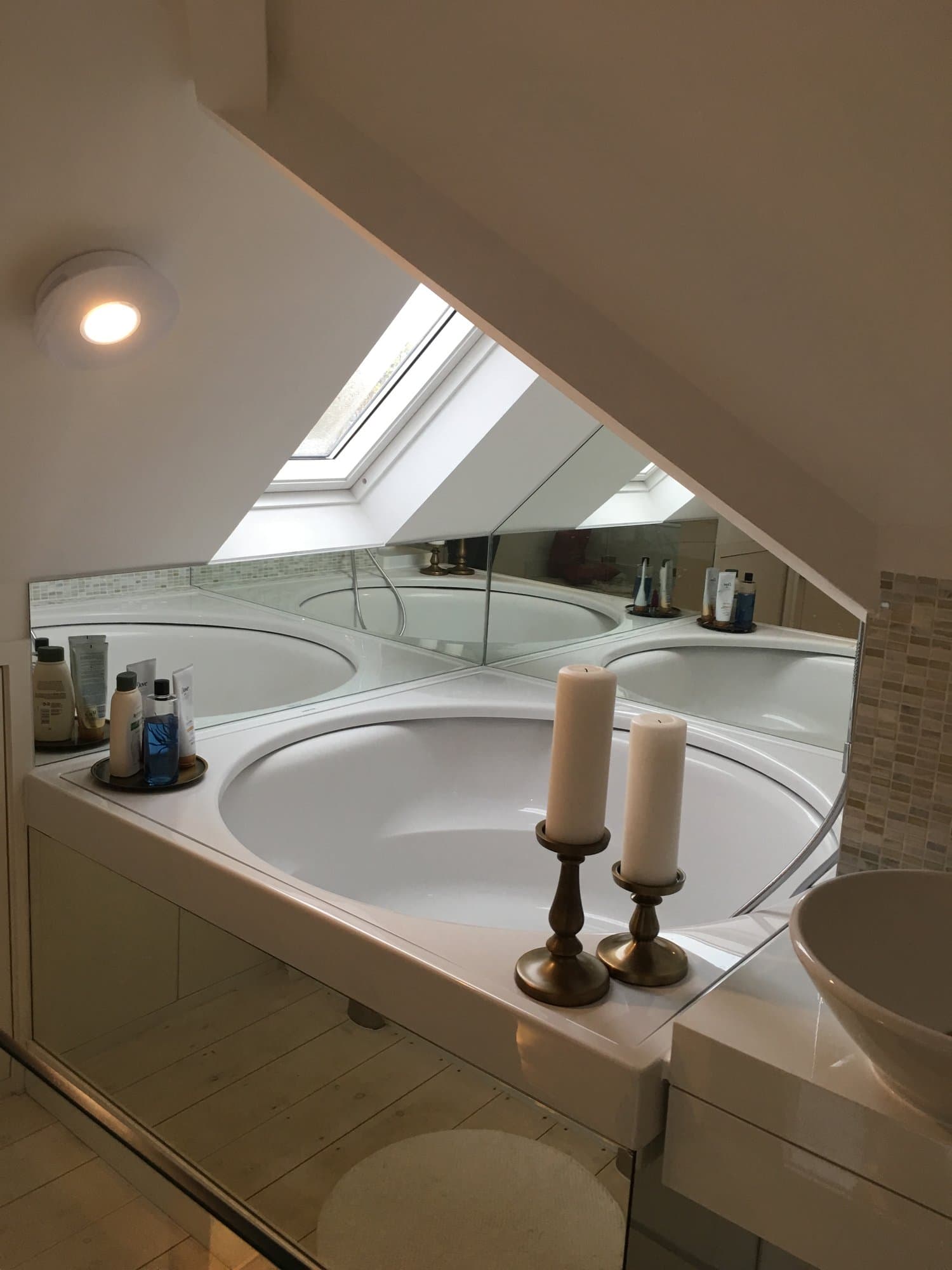 Double vessel sinks with traditional brushed nickel taps