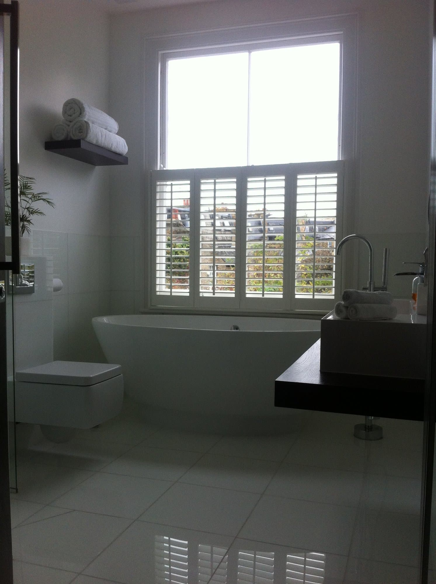 En-suite bathroom within the loft conversion with rear-facing window