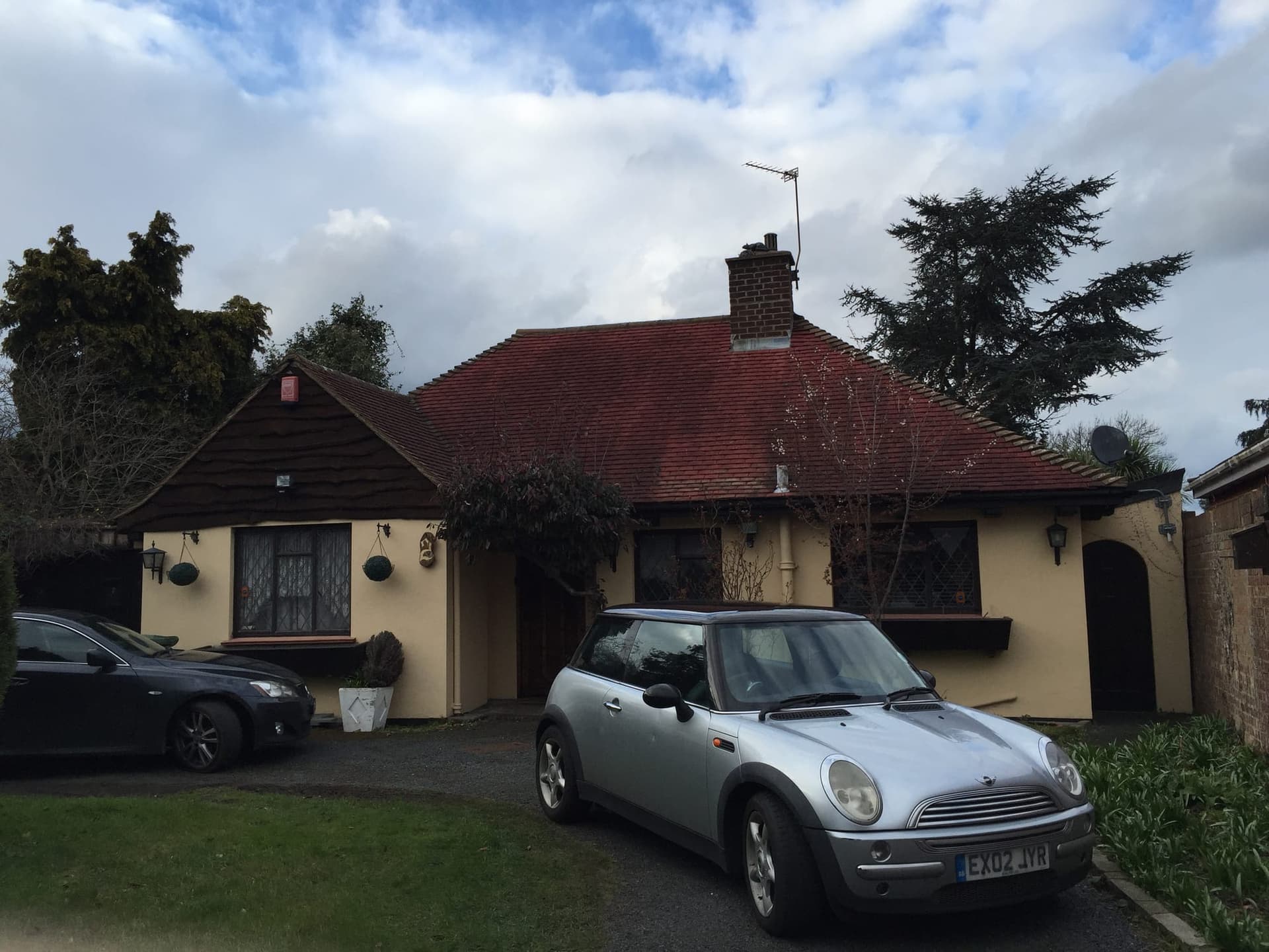 The existing bungalow on the site before the new build