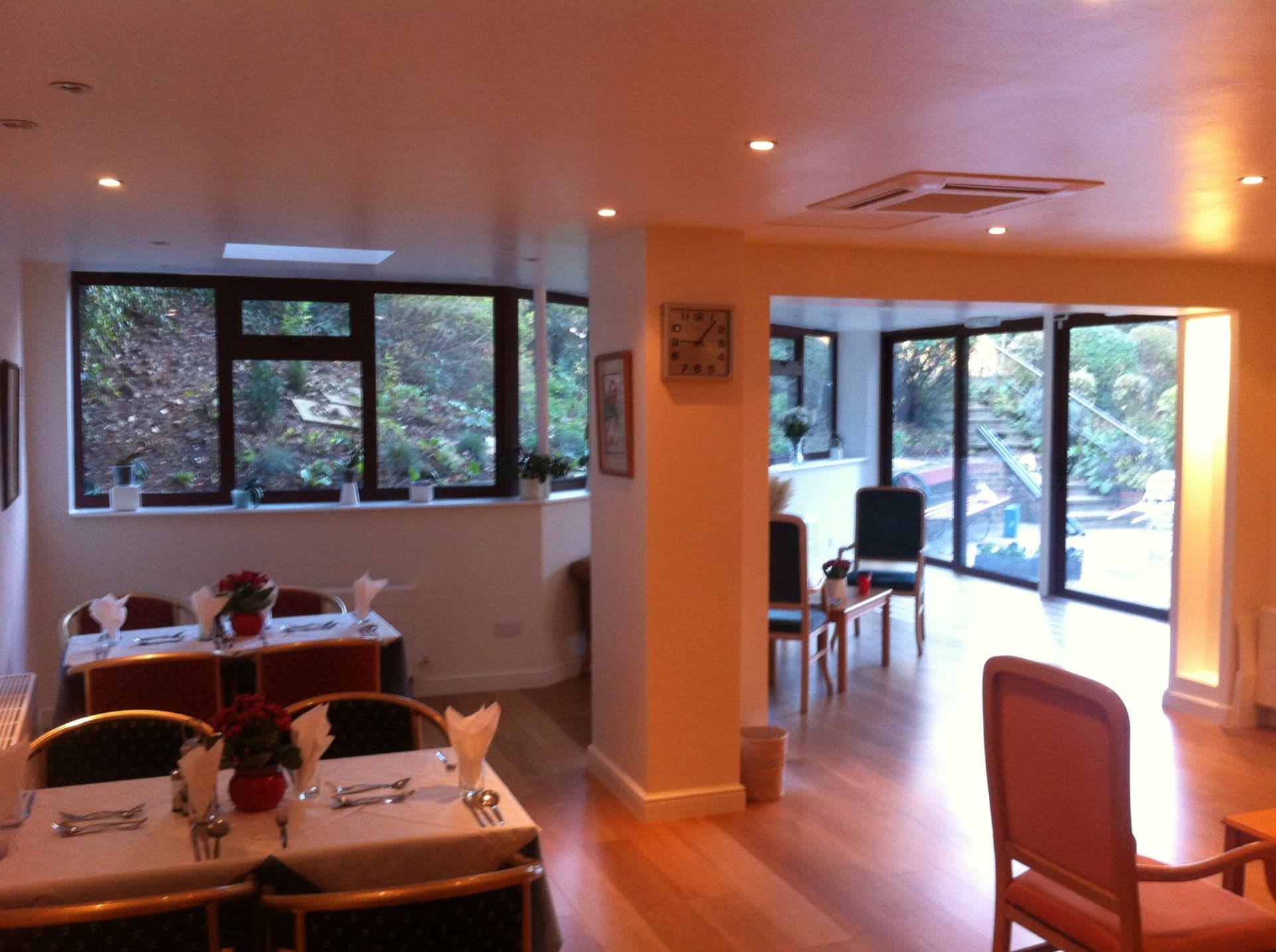 Furnished dining and lounge area inside the finished extension