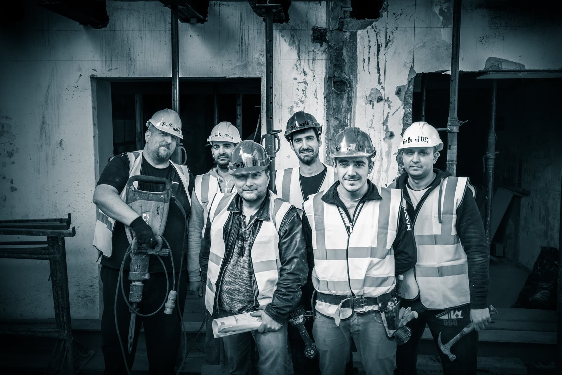 The TopBuild UK site team on a strip-out and structural project